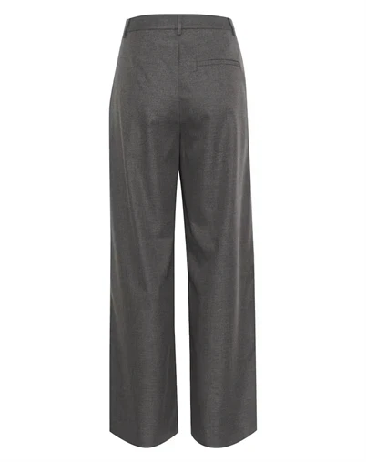 Gestuz - GZPaula Wide Bukser - Dark Grey Melange